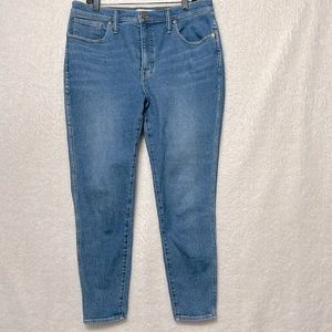 Madewell 10” high-rise ankle skinny jeans, size 32